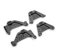 Para Axial Para SCX10 III AXI03007 Base Camp AXI03027 1/10 4 Piezas Mejora Ajustables Torres Amortiguadores Metálicos Accesorio De Coche RC