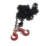 Para Axial Para Scx10 Para Traxxas Para Trx4 D90 Para Tamiya CC01 1/10 Gancho Remolque Metal CNC Con Cabrestante Cadena Remolque Coche RC RC Mejoras Juguetes(Red)