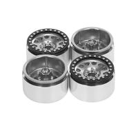 Para Axial Para SCX10 RR10 Para Wraith 90048 90018 Para Traxxas Para TRX4 Para TRX-6 4 Piezas 1/10 Llantas Aluminio 2. Beadlock RC Para Rock Crawler Rc Orugas Neumáticos(Gray)