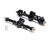 Para Axial Para SCX24 90081 C10 B-17 1967 2019 Para Wrangler 1/24 Conjunto Eje Trasero Delantero Fundición Aleación Edición Completa RC RC Ejes(Black,1set)