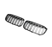 Para B&MW Serie 2 F45 F46 2018 2019 2020 2021 2 Uds Parrilla Frontal Riñón Negra Brillante Rejillas de radiador delanteras para automóviles