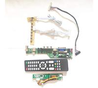 Para B141XN01 V0 B141XN04 V2 1CCFL LVDS 20Pin LCD panel inversor+control remoto+teclado TV53 tarjeta de unidad HDMI VGA AV USB RF kit de bricolaje (B141XN04 V2)