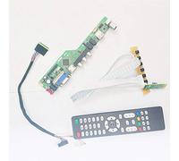 Para B156XW02 V0 V1 15.6 "1366 * 768 T.V53 controlador de pantalla placa de unidad LVDS 40Pin WLED portátil PC VG HDMI+AV+USB+RF DIY kit (B156XW02 V1)
