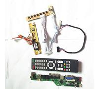 Para B170PW07 V0 B170WP04 V0 monitor LCD teclado+Remote+Inversor LVDS 2CCFL 30Pin HDMI VGA USB AV T.V53 tarjeta de unidad DIY kit (B170PW07 V0)