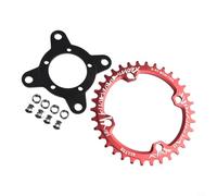 Para Bafang - Plato compatible con adaptador 104BCD de 40 dientes o 42 dientes componente de piñón de bicicleta eléctrica (rojo 34T)
