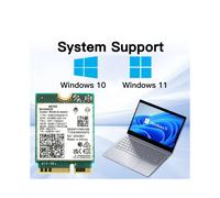 Para BE200 WiFi 7 M.2 Tarjeta 5.4 BE200NGW 2.4G/5G/6GHz Adaptador InaláMbrico Tarjeta de Red con Antenas (6Dbi)