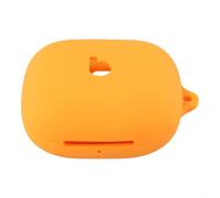 Para Beats Fit Pro Case con mosquetón para llevar para Beats Fit (naranja) | Diseño a prueba de golpes, protección contra caídas, silicona suave, ajuste exacto, fácil acceso