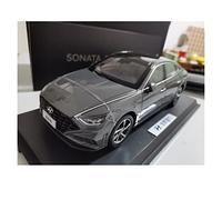 para Beijing Hyundai Sonata Modelo De Coche Hyundai Sonata Aleación Modelo De Coche Adornos 1 18(Cromo)