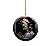 para belén, decoración Religiosa de acrílico 2D, para árbol de Navidad, para el hogar, árbol de jardín, Pascua, Vacaciones, estantería, Interior del Coche, manija de la Puerta