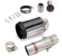 Para Benelli 402R 2010 2011 2012 2013 2014 2015 Piezas De Motocicleta Modificadas Tubo Escape Kit Sección Media acero inoxidable(Style 1)