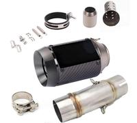 Para Benelli 402R 2010 2011 2012 2013 2014 2015 Piezas De Motocicleta Modificadas Tubo Escape Kit Sección Media acero inoxidable(Style 2)