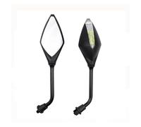 para Benelli para TRK 502X para TNT 125 para BN125 para Leoncino 500/502C Espejo Retrovisor De Motocicleta con Señal De Giro LED Retrovisores Moto(Black)