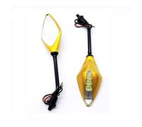 para Benelli para TRK 502X para TNT 125 para BN125 para Leoncino 500/502C Espejo Retrovisor De Motocicleta con Señal De Giro LED Retrovisores Moto(Yellow)