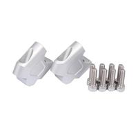 Para Benelli Para TRK251 Para TRK552 Manillar Motocicleta Elevador Barra Abrazadera Montaje Elevador Mango Barra Extender Adaptador Moto Manillar Elevador(B back Height-silver)