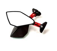 Para Benelli TNT/TRE/BX Para Caffe Para Quatro Para Velvet - Espejo Retrovisor Lateral Universal De Aluminio Con Cristal Azul Para Motocicleta(Red)