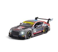 para Bentley Continental GT3 1 32 Aleación Modelo Coche Carreras Sonido Luz Tirar hacia Atrás Niños Vehículo Juguete Regalo(Titanium)