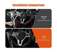 Para Benz A/B/C/E Para GlA Para GLK Clase W176 W246 W204 W207 W218 W212 Embellecedor Decorativo Para Volante De Coche Coche Interior Accesorios(Plata)