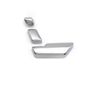 Para BENZ C GLK E Class W204 C204 X204 GLK204 W212 W207 W166, Cubierta Interruptor Botón Control Ajustable Para Reposacabezas Color Negro Y Plateado Botones Control Volante(Silver Left 3PCS)