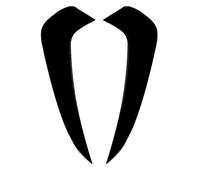 Para Benz C254 GLC 260 300 Coupé 2023 2024 Parachoques Trasero Alerón Divisor Canard Medidor De Viento Moldura De Ventilación Accesorios Para Coche Decoración Exterior(Glossy Black)