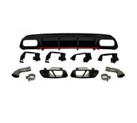 para Benz Clase A W176 A200 A45 para AMG 2013-2018 Difusor Trasero con Tubo Escape Difusor Parachoques Trasero Alerón