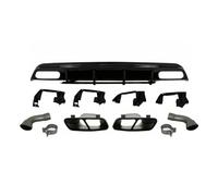 para Benz Clase A W176 A200 A45 para AMG 2013-2018 Difusor Trasero con Tubo Escape Difusor Parachoques Trasero Alerón