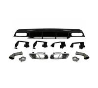 para Benz Clase A W176 A200 A45 para AMG 2013-2018 Difusor Trasero con Tubo Escape Difusor Parachoques Trasero Alerón