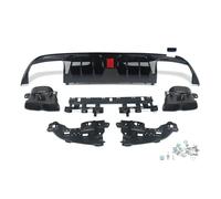 Para Benz Clase C W205 C200 C300 C400 C43 C63 Para AMG Labio Trasero Con Luz LED Para Difusor Parachoques Trasero Con Terminales Para Escape trasero Difusor parachoques