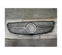 Para Benz Clase V W447 V260 V250 2015-2019 2021-2023 Parrilla Delantera Parachoques Delantero Racing Diamond Grill Accesorios De Tuning Rejilla Riñón Frontal Doble(Sliver 2015-2019)