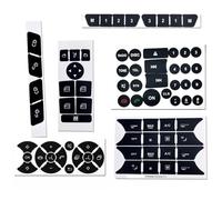 para Benz para AB SL Clase W246 W176 R231 1 Juego de Pegatinas de reparación de Botones de Consola Central de Coche calcomanías Decorativas Negras Mate molduras Interiores (Color: B)