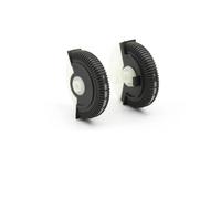 Para Benz Para Clase E W211 E200 E300 E230 E260 E280 2 Uds Rodillo Control Aire Acondicionado Trasero Delantero Rueda Rodante Con Base Ventilación CA Salida Aire Coche(Dark Gray L R 2PCS)