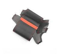 para Benz para Clase EG para W211 para W463 2002 2003 2004 2005 2006 2007 Trenzas Volante Coche Embellecedor Cubierta Cuero Microfibra Funda Antideslizante Volante(Red Line-Red)