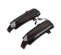 para Benz para CLS para CLC para SL para SLK Clase 2 Piezas Espejo Lateral dinámico para automóvil Luz Intermitente Espejo retrovisor para automóvil Negro Ahumado Intermitente