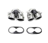 Para Benz Para GLB Para X247 Para GLB220 Reacondicionamiento 2020 + Boquilla Tubo Escape Tuning Silenciador Coche Terminales Tubo Escape Punta Escape Automóvil(Plata)