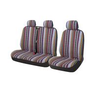 Para Benz Para SPRINTER Para VITO 2 + 1 Fundas De Asiento De Furgoneta O Camión De Color A Rayas Accesorios De Interior Fundas para Asiento(A)