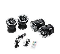 Para Benz Para Sprinter Salida Ventilación Aire Acondicionado Frontal Luz Ambiental Embellecedor Interior Turbo Accesorios Coche LED Cubierta Rejilla Aire Acondicionado(Negro)