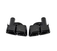 Para Benz Para W212 E200 E250 E300 E350 Silenciador De Escape Cuádruple Doble Acero Inoxidable Solo Gasolina Cola Escape Coche Tubo(R-Black)