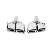 Para Benz Para W212 E200 E250 E300 E350 Silenciador De Escape Cuádruple Doble Acero Inoxidable Solo Gasolina Cola Escape Coche Tubo(Y-Silver)
