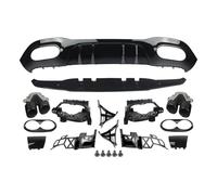 Para Benz W177 Para AMG Para Line 2019-2020 A Class A45 A180 A200 A220 A250 Difusor Labio Parachoques Trasero Con Punta Escape Silenciador Parachoques Trasero Difusor(Glossly Black)