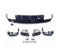 Para Benz W207 C207 Clase Coupe E200 E250 E300 E350 2014-2015 E63 Difusor Parachoques Trasero Estilo Para AMG Tubo Punta Silenciador Para Escape Parachoques Faldón trasero Difusor(Black Exhaust)