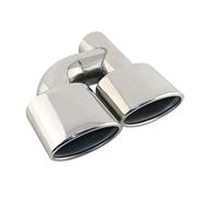 Para Benz W211 W204 C63 Interfaz 63 Mm Salida Doble Punta Escape Inclinada Laminada Silenciador Borde Automático Tubo Acero Inoxidable Cola Tubo Escape Coche(Derecha)