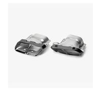 Para Benz W221 W164 X166 X164 W176 S300 S350 S500 GL350 GL45 S CLA ML Silenciador Punta Tubo Escape Trasero Cuadrado Doble Tubo Escape Punta Escape Automóvil(Negro)