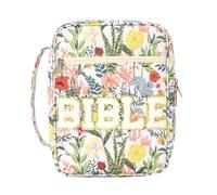 para Biblia | Bolso con Cremallera de Letras Bonitas - Estuche Para Biblia Floral De Transporte Y Almacenamiento,Para Niñas Iglesia Escuela Universidad Oficina Viaje Papelería Cumpleaños Navidad