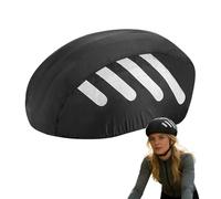 para bicicleta de montaña, diseño de casco impermeable y resistente al agua, incluye rayas reflectivas a prueba de viento para hombre y adulto, Negro