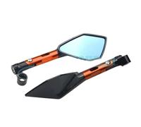 Para bicicleta eléctrica pieza modificada Moto Espejos | Motocicleta CNC aluminio Reflector azul manillar espejo retrovisor Universal Dirt Pit accesorios para bicicleta eléctrica