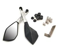 Para BMW C400GT C600 C650 C650GT Sport F650GS F700GS F800R Motocicleta Retrovisor Espejo Lateral Espejos retrovisor plegable moto(Silver)