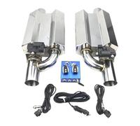 Para BMW E90 E46 Silenciador Escape Acero Inoxidable 304 Interruptor Control Remoto Eléctrico Tubo Profundo + Doble Cola Tubo Extremo Escape(76mm)