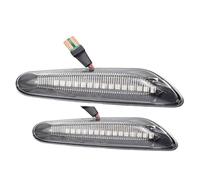 para BMW E90 E91 E92 E93 E60 E87 E82 E46 Luz de señalización Lateral dinámica secuencial sin Errores 2 Piezas (Cristal dinámico B)