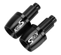 para BMW K1300S Puños de Manillar de Motocicleta Tapa de Extremos de Manillar Tapones de contrapeso Deslizante Puños de Motocicleta Tapas de Extremo Verde (Negro)