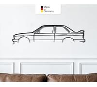 Para BMW M3 E30, cuadro de metal para pared, silueta de coche, arte de pared de metal (tamaño: 137 cm)