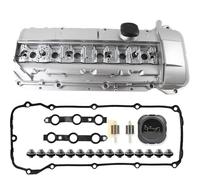 para BMW M52 M54 E46 E39 X5 525i 528i 530i Z3 323Ci 2.5L 2.8L 3.0L Kit de Tapa de válvulas de Aluminio con Junta y Tornillos 11121432928